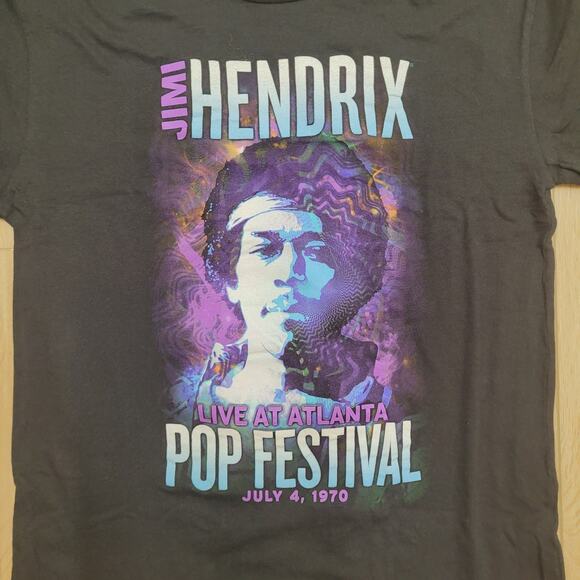 Jimi Hendrix T-Shirt Mens S (Tagged XL Fits Small) Atlanta Pop Festival 1970s - Picture 2 of 4